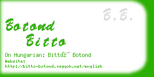 botond bitto business card